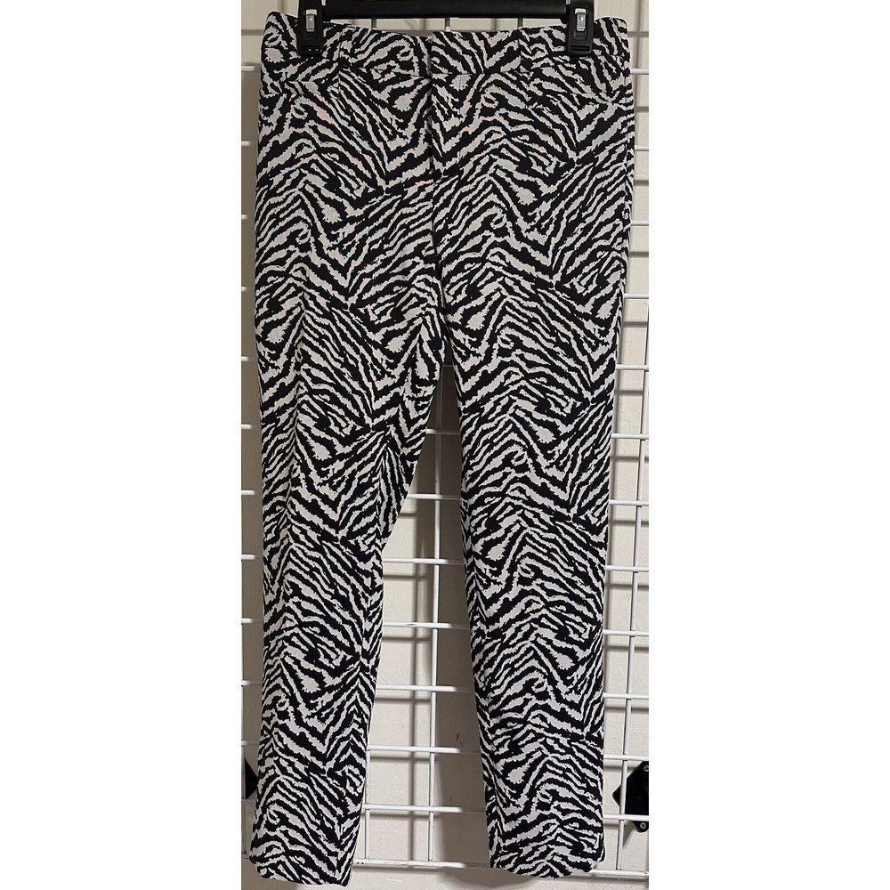 NWT Banana Republic Modern Sloan Washable Bi-stretch Animal Print Zebra Size 2